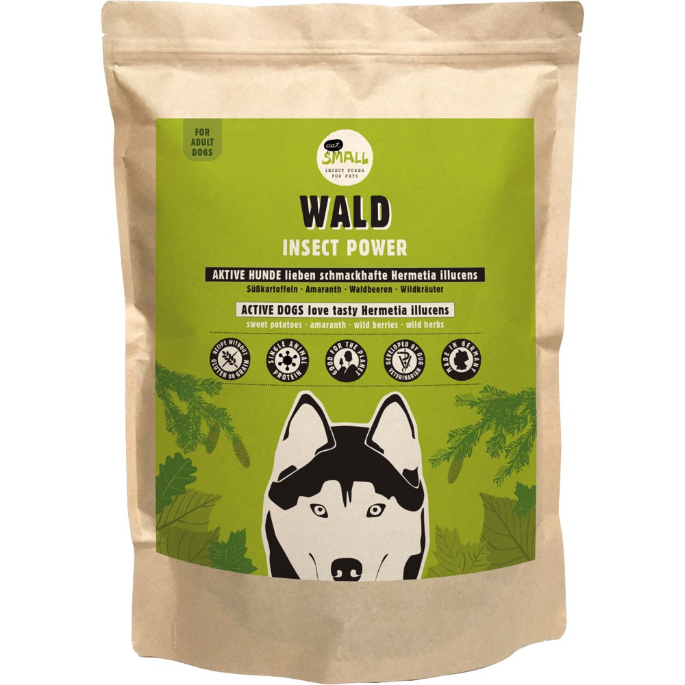 WALD Das Hundefutter aus Insekten für aktive Hunde, 2 kg