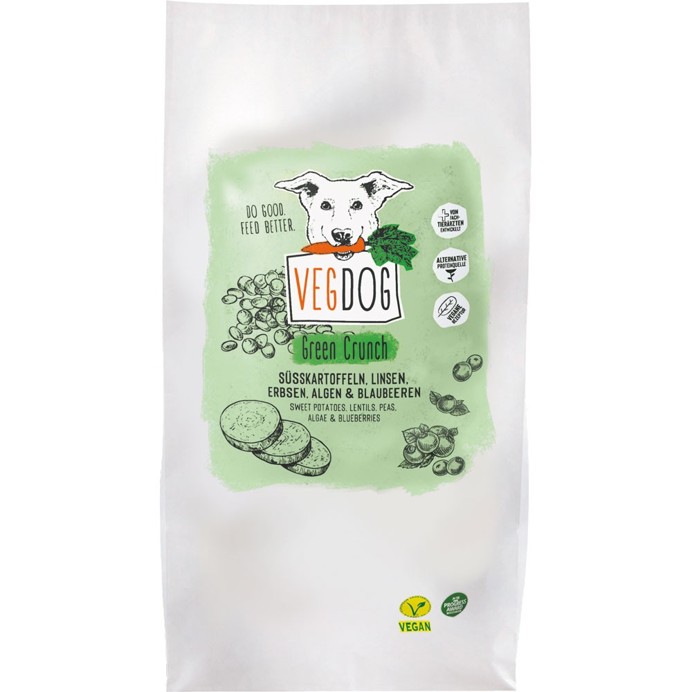 Green Crunch nicht Bio 2kg Hund Trockenfutter VegDog