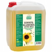 Bio Sonnenblumenöl, 10 ltr. PE-Kanister extra mild, desodoriert  Öl Byodo
