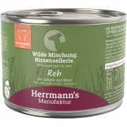 Reh NICHT BIO mit Sellerie Birne und Nachtkerzenöl 200g Katze Nassfutter Herrmann