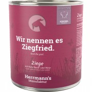 Ziege NICHT BIO mit Rote Beete Apfel Kürbis 800g Hund Nassfutter Herrmann