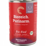 Bio Rind mit Karotten - purinarm -  400g Hund Nassfutter Herrmann