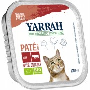 Bio Pastete Getreidefrei mit Rind 100g Katze Nassfutter Yarrah