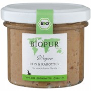 Vegan Bio Reis & Karotten 100g Hund Nassfutter Biopur