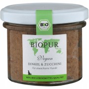 Vegan Bio Dinkel & Zucchini 100g Hund Nassfutter Biopur
