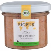 Senior: Bio  Huhn Reis & Karotten 100 Glutenfrei Hund Nassfutter Biopur