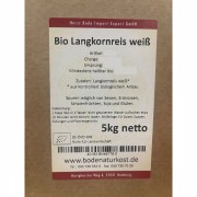 Bio Langkornreis weiß 5kg (Karton mit 2x2,5kg) Reis Bode