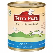 Bio Lachsmahlzeit 800g Glutenfrei Hund Nassfutter Terra-Pura