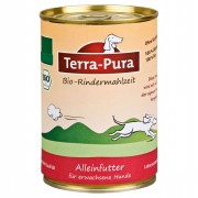Bio Rindermahlzeit 400g Glutenfrei Hund Nassfutter Terra-Pura