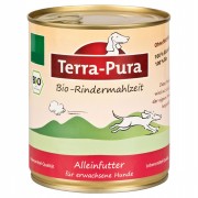 Bio Rindermahlzeit 800g Glutenfrei Hund Nassfutter Terra-Pura