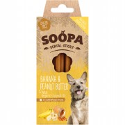 Zahnpflege Kausticks Banane und Erdnussbutter 100g NICHT BIO Hund Zahnpflege Soopa