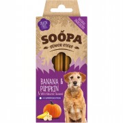 Zahnpflege Kausticks für Senioren Banane und Kürbis 100g  NICHT BIO Hund Zahnpflege Soopa